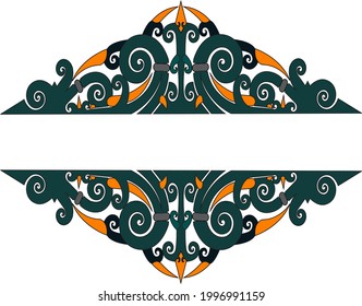 Dayak traditional ornaments can be used as backgrounds or textures, wall paintings and stickers