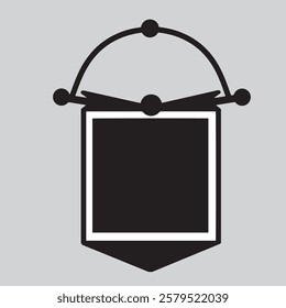 Dayat style trophy champion vector icon isolated