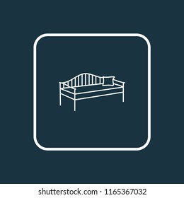 Daybed icon line symbol. Premium quality isolated divan element in trendy style.