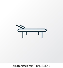 Daybed icon line symbol. Premium quality isolated lounger element in trendy style.