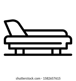 Daybed icon. Outline daybed vector icon for web design isolated on white background