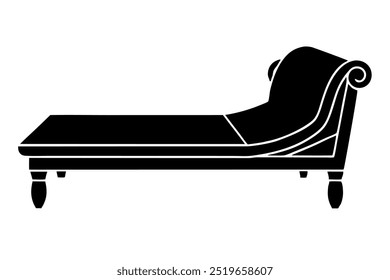     Daybed icon silhouette vector illustration.
