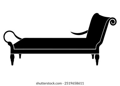      Daybed icon silhouette vector illustration.
