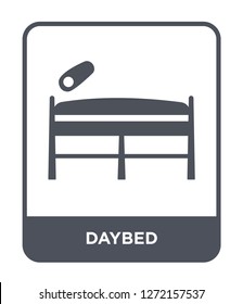 daybed icon vector on white background, daybed trendy filled icons from Furniture and household collection, daybed simple element illustration