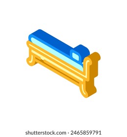 daybed outdoor furniture isometric icon vector. daybed outdoor furniture sign. isolated symbol illustration
