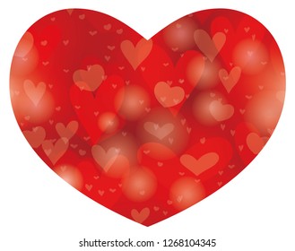 Valentine’s Day/bridal abstract heart shape background, vector illustration.