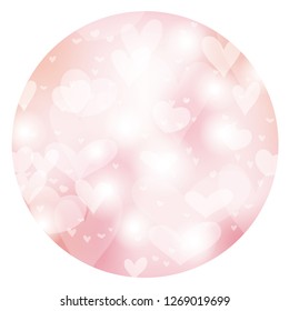 Valentine’s Day/bridal circle abstract background, vector illustration.