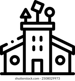 daycare center icon. Thin Linear Style Design Isolated On White Background