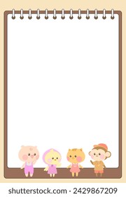 Daycare center kindergarten notification letter home correspondence background illustration