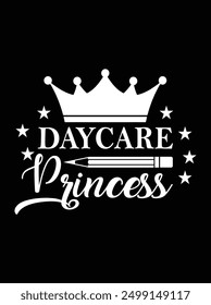Daycare princess EPS file for cutting machine. You can edit and print this vector art with EPS editor.