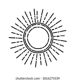 Daylight Icon. Doodle Hand Drawn or Black Outline Icon Style