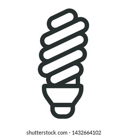daylight lightbulb - minimal line web icon. simple vector illustration. concept for infographic, website or app.