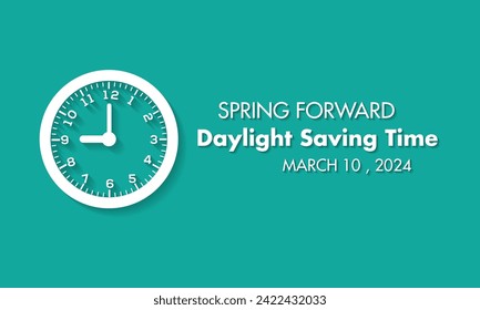 Die Tageslicht Saving Time beginnt Beobachtung jedes Jahr März, Daylight Concept Vektor-Banner, Flyer, Poster und soziale mediale Template-Design.