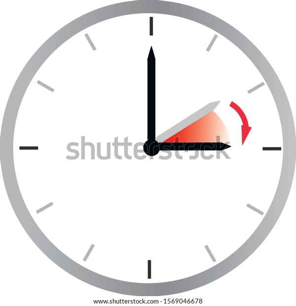 Daylight Saving Time Changes Clock Forward Stock Vector Royalty Free 1569046678