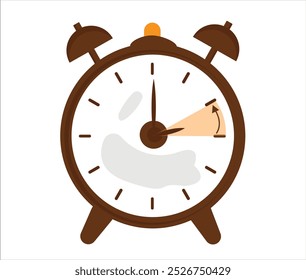 Conjunto de iconos de cambio de reloj de horario de verano. Primavera hacia adelante, caída hacia atrás iconos de polvo Ilustración vectorial