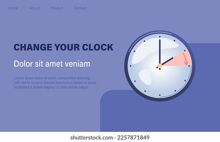 Daylight saving time concept. Turning to winter or summer time