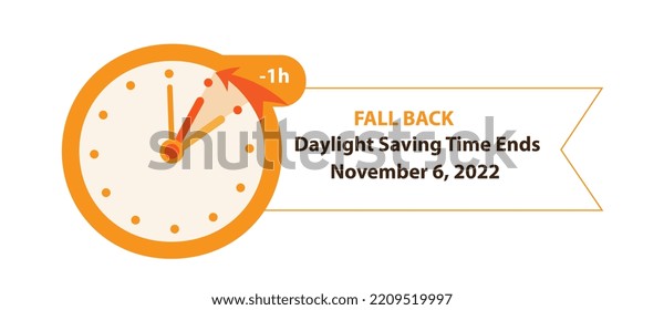 Daylight Saving Time Ends November 6 Stock Vector (Royalty Free ...