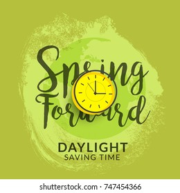 Daylight Saving Time Poster Or Banner Background.