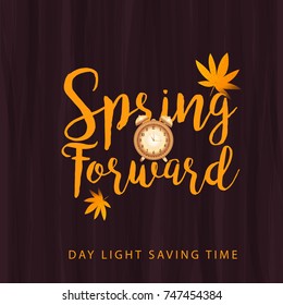 Daylight Saving Time Poster Or Banner Background.