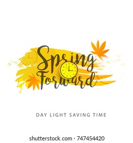 Daylight Saving Time Poster Or Banner Background.