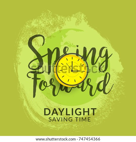 Daylight Saving Time Poster Or Banner Background.