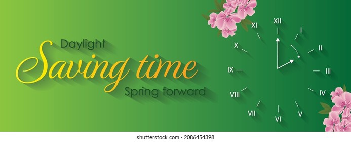 Daylight saving time. Spring forward. 21 march