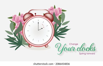 Daylight saving time. Spring forward. 21 march