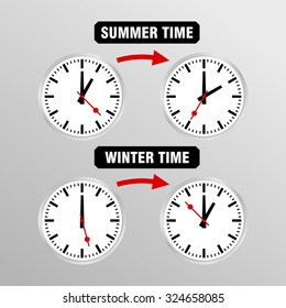 Daylight Saving Time Vector Template
