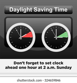 Daylight Saving Time Vector Template
