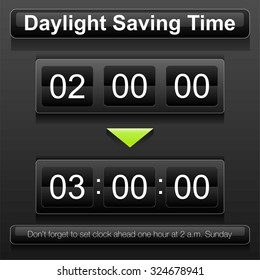 Daylight Saving Time Vector Template