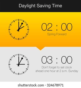 Daylight Saving Time Vector Template