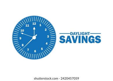 Daylight Savings Day Vector Template Design Illustration. Suitable for greeting card, poster and banner