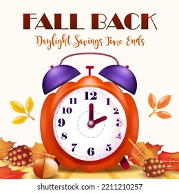 Daylight Savings Time Ends, Pumpkin Shaped Clock. Suitable For Events