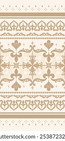 Daylight Starry Gold Sand Luxury Pattern Vector. Inspired by Golden Milky Way on Silk. Rich Border Decoration Curl Curve Scroll Ornament Bright Opulence Design for all deco, traditional, hand craft