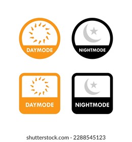 daymode, nightmode design logo template illustration