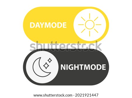 Daymode and Nightmode Switch Button. Vector Illustration
