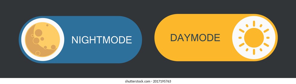 Daymode- und Nightmode-Schalter. Kippschalter für Lichtfilter Der Schlafmodus schaltet ein, aus. Ein Aus-Schalter.