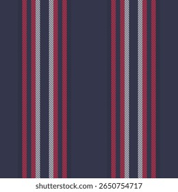 Dayout background seamless lines, folk fabric texture stripe. Preeting pattern vertical vector textile in dark and red colors palette.
