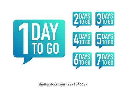 Days countdown. Days to go 1 2 3 4 5 6 7 8 9 10. The days left badges set. Product limited promo