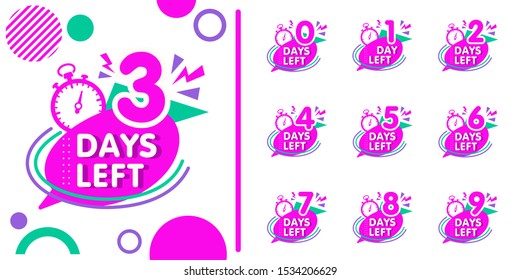 Days Countdown Vector Illustration Template
