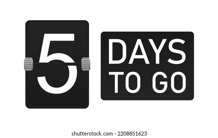 faltan 5 días. Cuenta los días restantes. el número de días que quedan hasta la venta y la promoción. Quedan nueve, ocho, siete, seis, cinco, cuatro, tres, dos, uno, cero días.