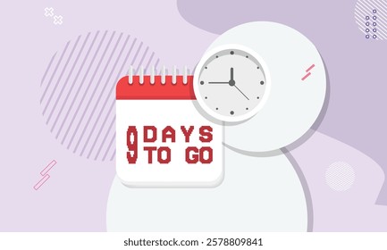 Days to go Badges and Stickers. Count time sale. Number of days left. Countdown left days banner. Count down.  Vector illustration