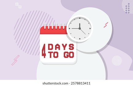 Days to go Badges and Stickers. Count time sale. Number of days left. Countdown left days banner. Vector illustration