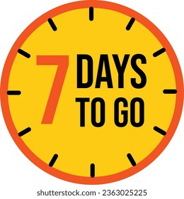 Days to go countdown business icon. Sales clock, days left symbol. Vector illustration graphic design