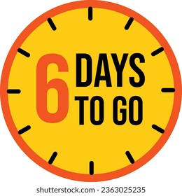 Days to go countdown business icon. Sales clock, days left symbol. Vector illustration graphic design