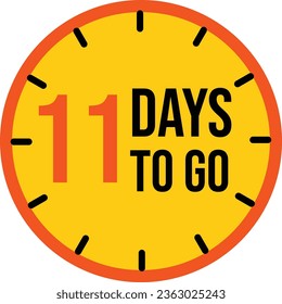 Days to go countdown business icon. Sales clock, days left symbol. Vector illustration graphic design