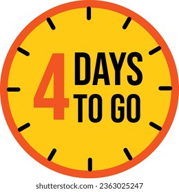 Days to go countdown business icon. Sales clock, days left symbol. Vector illustration graphic design