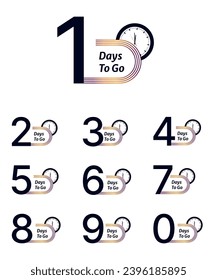 days to go or countdown vector