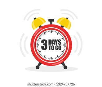 Days to go flat icon. Vector stock flat illustration.