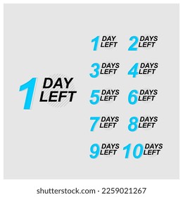Days left 1 to 10